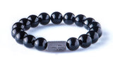 Black onyx 12 mm black ruthenium plated