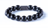 Black onyx 12 mm black ruthenium plated