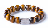 Tiger eye 12mm Sterling 925 Silver