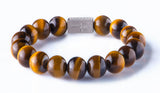 Tiger eye 12mm Sterling 925 Silver