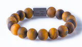 Tiger eye matt 12mm black ruthenium