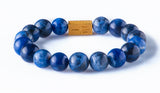 Sodalite 12 mm yellow gold plated k18