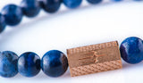 Sodalite 8’mm pink gold plated