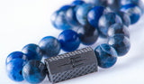 Sodalite 8’mm black ruthenium plated