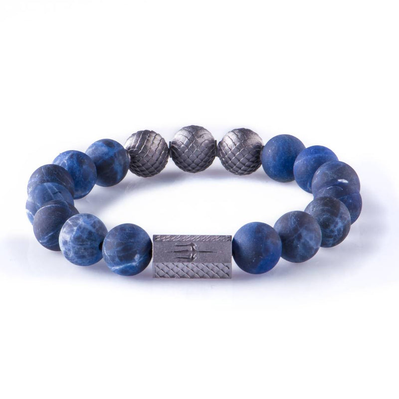 Sodalite Matt 10mm Black Ruthenium