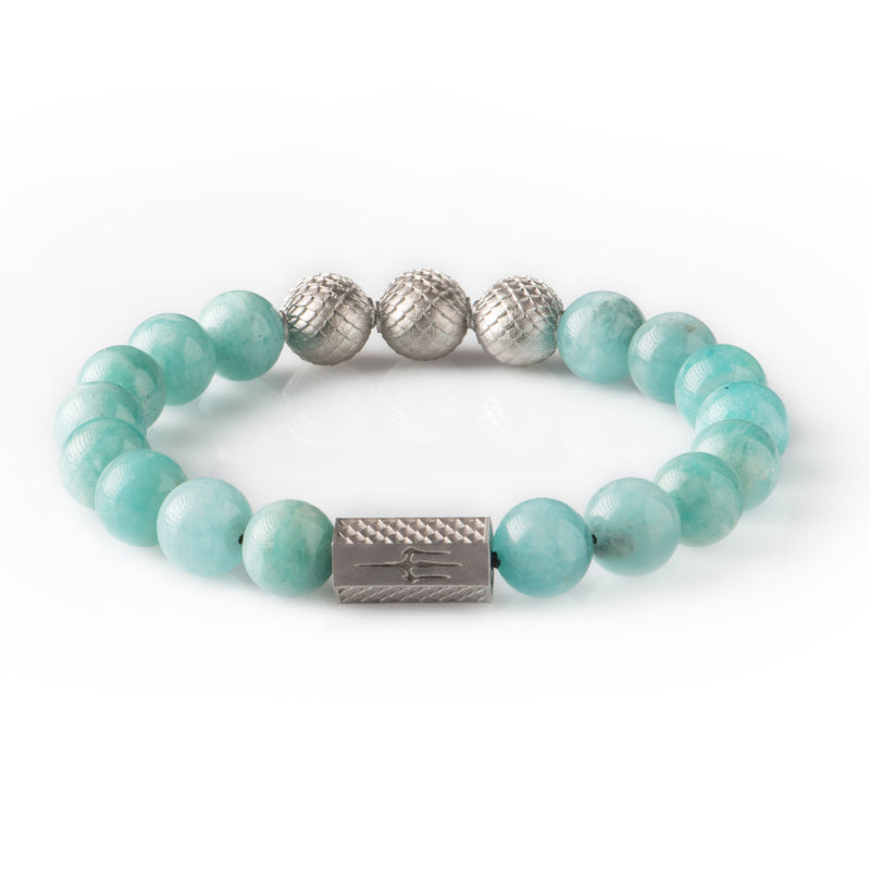 Amazonite 10mm Sterling 925 Silver