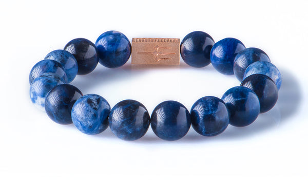 Sodalite 12 mm pink gold plated k18