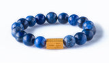 Sodalite 12 mm yellow gold plated k18